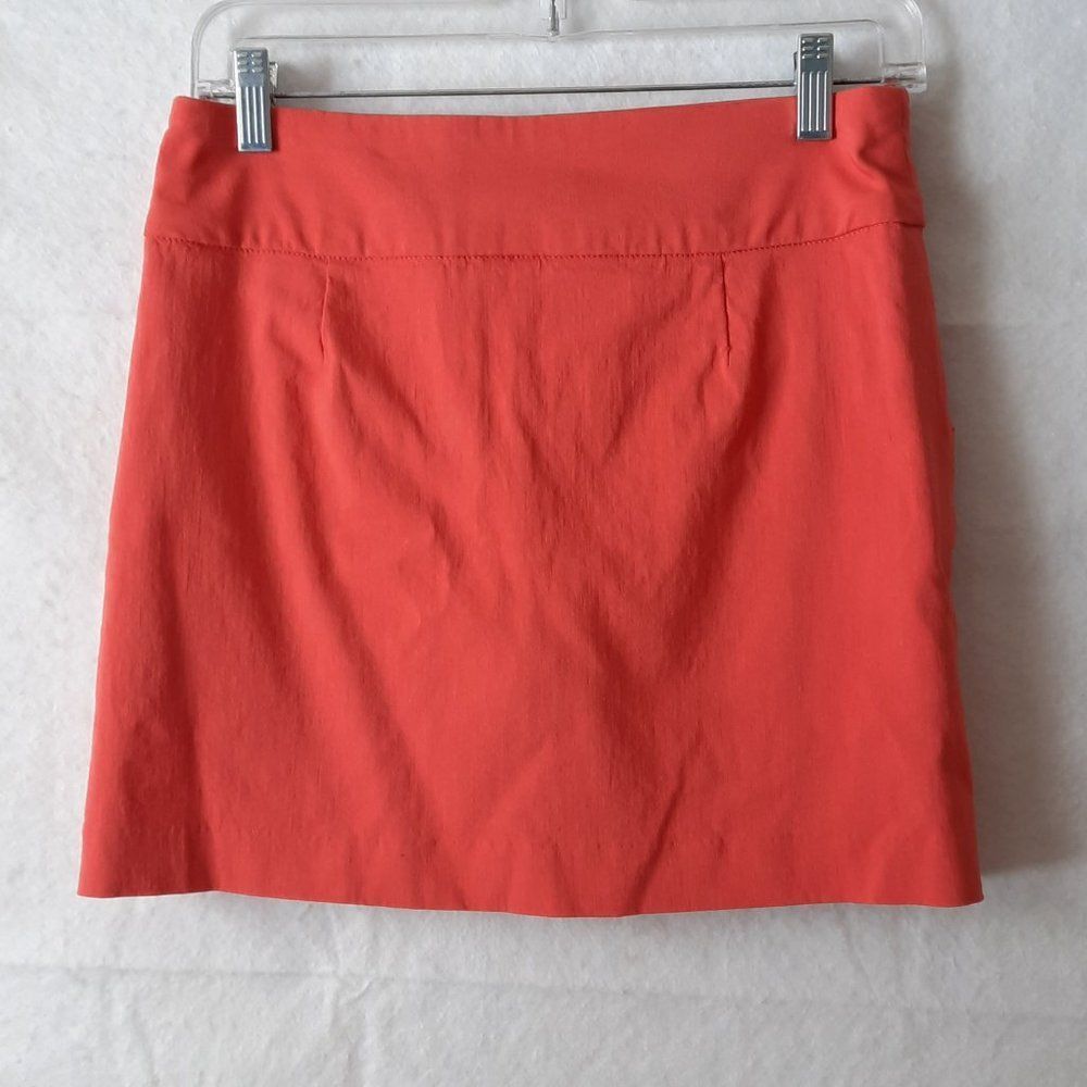 Eight Clovers Stretchy Orange Mini Skort Ladies Size 4 Petite